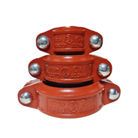 Raccords de tuyauterie en fonte ductile pour pompes à incendie/systèmes d'arrosage, coudes rainurés et tés rigides FM UL pour sprinklers d'incendie