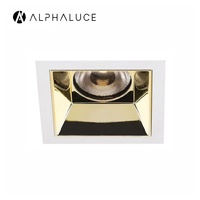 Downlight encastré LED COB 5W 7W 25W, noir, CRI 95, dimmable, 6,4 pouces, Ø 220 mm, 4000K, 200µm, 220V