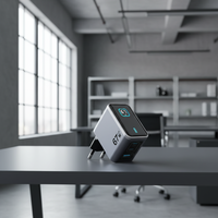 KYT 67W GaN Smart USB-C AI Mehrfach-Port Mobiles Ladegerät mit Digitalanzeige OTP/OVP-Schutz