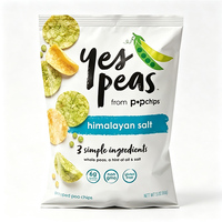 Pochette refermable verticale de 13 cm (L) x 22 cm (L) + 7 cm (H), 110 microns, capacité de 85 g, sac d'emballage alimentaire pour chips de pois, impression personnalisée