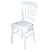 Chaise Napoléon Empilable en Résine Blanche pour Vente en Gros, Banquets, Hôtels et Événements de Mariage