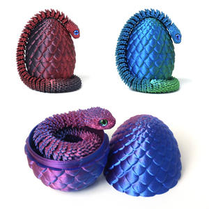 بيضة أفعى عيد الفصح البلاستيكية المطبوعة ثلاثية الأبعاد الأكثر مبيعًا، لعبة مبتكرة ومضحكة لتخفيف التوتر لدى الأطفال، لعبة ديكور للبيع بالجملة - Product Image 2