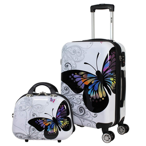 Ensemble de bagages personnalisés classiques imprimés sur mesure, 3 pièces, légers, modernes, sacs de voyage d'extérieur, housse, <span class=keywords><strong>valise</strong></span> à roulettes, <span class=keywords><strong>valise</strong></span> - Product Image 3