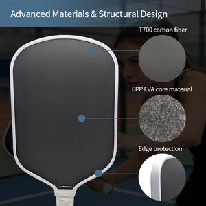 Raquette de pickleball Boomstik 2025 à <span class=keywords><strong>surface</strong></span> rugueuse, allongée, noyau de 16 mm, jamais cassé, intérieur en mousse BoomCore, <span class=keywords><strong>surface</strong></span> en fibre de carbone - Product Image 3