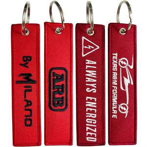 Personalized Shape Design <b>Custom</b> Logo <b>Key</b> Keyring Embroidery Keychain Jet Tag - Product Image 4