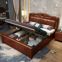 Lits en bois de Style chinois, lit Double, mobilier de chambre simple et moderne, lit king size