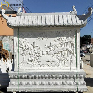 Mural de Mármol Tallado en Piedra Jiahua, Estilo Chino, Decoración Duradera para Jardín Exterior - Product Image 4