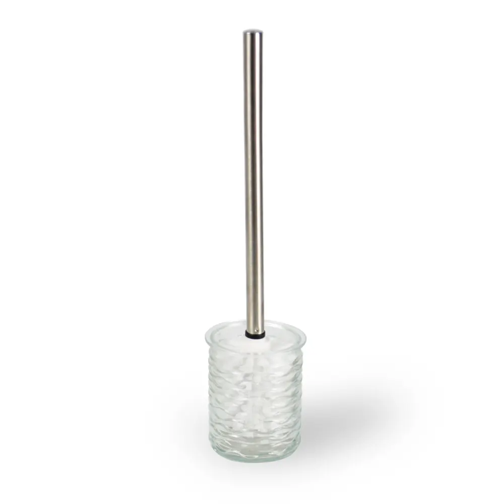 Suporte de vidro escova de vaso sanitário, suporte de aço inoxidável para limpeza do banheiro