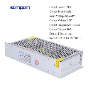 SOMPOM Netzteil 120W LED-Treiber von Wechselstrom zu Gleichstrom 12V 10A smps für LED-Beleuchtung