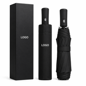 <span class=keywords><strong>Parapluie</strong></span> pliable automatique BSBH OEM avec logo personnalisé, 8 baleines renforcées, revêtement noir, protection solaire, avec emballage - Product Image 1