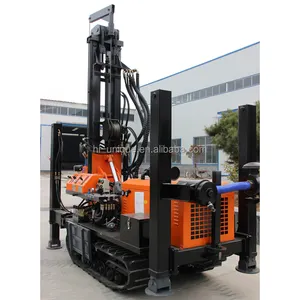 UNIQUE GROUP supply most popular Rubber hydraulic crawler water drilling machine for 200m borehole