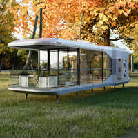 Villa Modulaire de Luxe à 2 Chambres Prête à l'Expédition, Maison Bateau Préfabriquée en Acier pour Hôtel Flottant ou Micro-Maisons