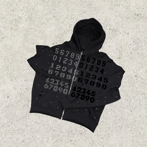 Sweat-shirt à capuche d'hiver à motif de lettres brodées en éponge pour hommes - Product Image 3