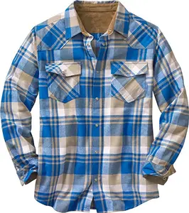 Custom Your Brand Logo Premium Cotton Shirt 2024 Digital Printed Plaid Warm Shirt Fashion Long Sleeve Men High Quality Shirt