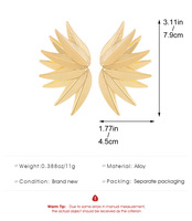 Bijoux de mode en gros pas cher feuille géométrique grandes boucles d'oreilles boucles d'oreilles en métal accessoires en gros