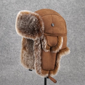Chapeau d'hiver unisexe en fausse fourrure, coupe aviateur, coupe-vent, chaud, avec cache-oreilles, pour le ski et la conduite en extérieur - Product Image 1