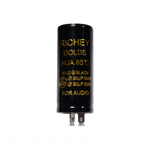 Manufacturer Channel <b>Clamp</b> Mount HUA-2560-20-500-MS3 20uF+20uF 500V HUA Lugged Ecap Capacitor - Product Image 1