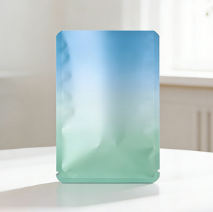 Pochette jetable en plastique composite PE laminé avec feuille d'aluminium, finition dégradée mate, échantillon gratuit, ouverture facile, scellage trois côtés - Product Image 3