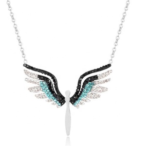 Yiwu-collar de acero inoxidable con diseño elegante de aves de Wonder, joyería de moda, colorida, piedra de arcilla, Fénix - Product Image 2