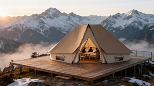 <span class=keywords><strong>Tente</strong></span> <span class=keywords><strong>de</strong></span> <span class=keywords><strong>camping</strong></span> <span class=keywords><strong>de</strong></span> luxe en <span class=keywords><strong>toile</strong></span> avec cadre en acier/contreplaqué, double chambre, deux salles <span class=keywords><strong>de</strong></span> bain, quatre saisons, imperméable, style safari, 28m - Product Image 2