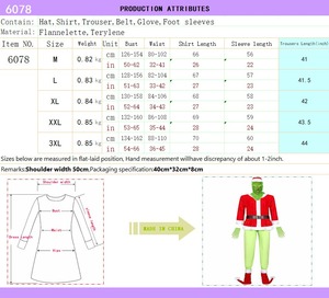M-3XL unisexe <span class=keywords><strong>noël</strong></span> vert monstre Costume fourrure père <span class=keywords><strong>noël</strong></span> Costume Cosplay tenue de <span class=keywords><strong>noël</strong></span> - Product Image 2