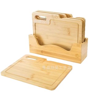 ชุดเขียงไม้ไผ่ 4 ชิ้น พร้อมด้ามจับ สำหรับเตรียมอาหารในครัว - Product Image 5
