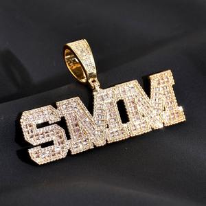 Joyería Fina con Nombre Personalizado, Plata de Ley, Certificado IGI, Diamantes con Corte Baguette en Forma de Estrella, Colgantes y Dijes Plateados en Plata Blanca - Product Image 2