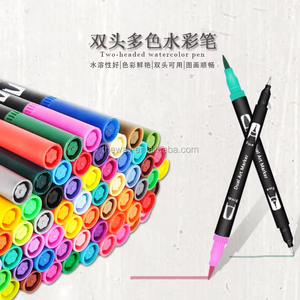 Set di 60 Pennarelli Lavabili a Doppia Punta, Colori Pastello, Evidenziatori con Pennello, Confezionati - Product Image 3