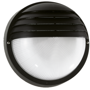 Lampada da parete per esterni rotonda di colore nero 'Eyelid' - Product Image 1