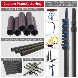 Pértiga telescópica <span class=keywords><strong>de</strong></span> fibra <span class=keywords><strong>de</strong></span> carbono 3K antirrotación personalizada, 100% fibra <span class=keywords><strong>de</strong></span> carbono, para limpieza <span class=keywords><strong>de</strong></span> ventanas con alimentación <span class=keywords><strong>de</strong></span> agua y bloqueo <span class=keywords><strong>de</strong></span> abrazadera - Product Image 6