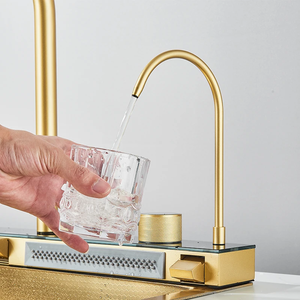 Fregadero <span class=keywords><strong>de</strong></span> cascada <span class=keywords><strong>de</strong></span> acero inoxidable 304 <span class=keywords><strong>de</strong></span> lujo <span class=keywords><strong>de</strong></span> alta calidad dorado, <span class=keywords><strong>llave</strong></span> <span class=keywords><strong>de</strong></span> Piano <span class=keywords><strong>de</strong></span> panal <span class=keywords><strong>de</strong></span> lluvia, fregaderos <span class=keywords><strong>de</strong></span> cocina con pantalla Digital automática - Product Image 4