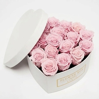 Boîte à fleurs en forme de cœur de luxe, boîte cadeau florale en papier personnalisée
