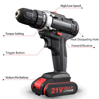 Juego de Mini Taladro Inalámbrico Portátil de Alta Calidad, Taladros de Impacto Inalámbricos con Kits de Destornilladores Eléctricos Recargables para el Hogar