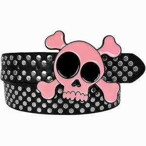 Cinturón Y2K con Hebilla de Calavera Gótica, Accesorio para Halloween, Cinturón Punk con Remaches para Mujer - Product Image 2