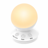 Lampe d'ambiance LED avec 16 effets de couleur, contrôle tactile, veilleuse en ABS, forme de canard carrée pour chambre moderne