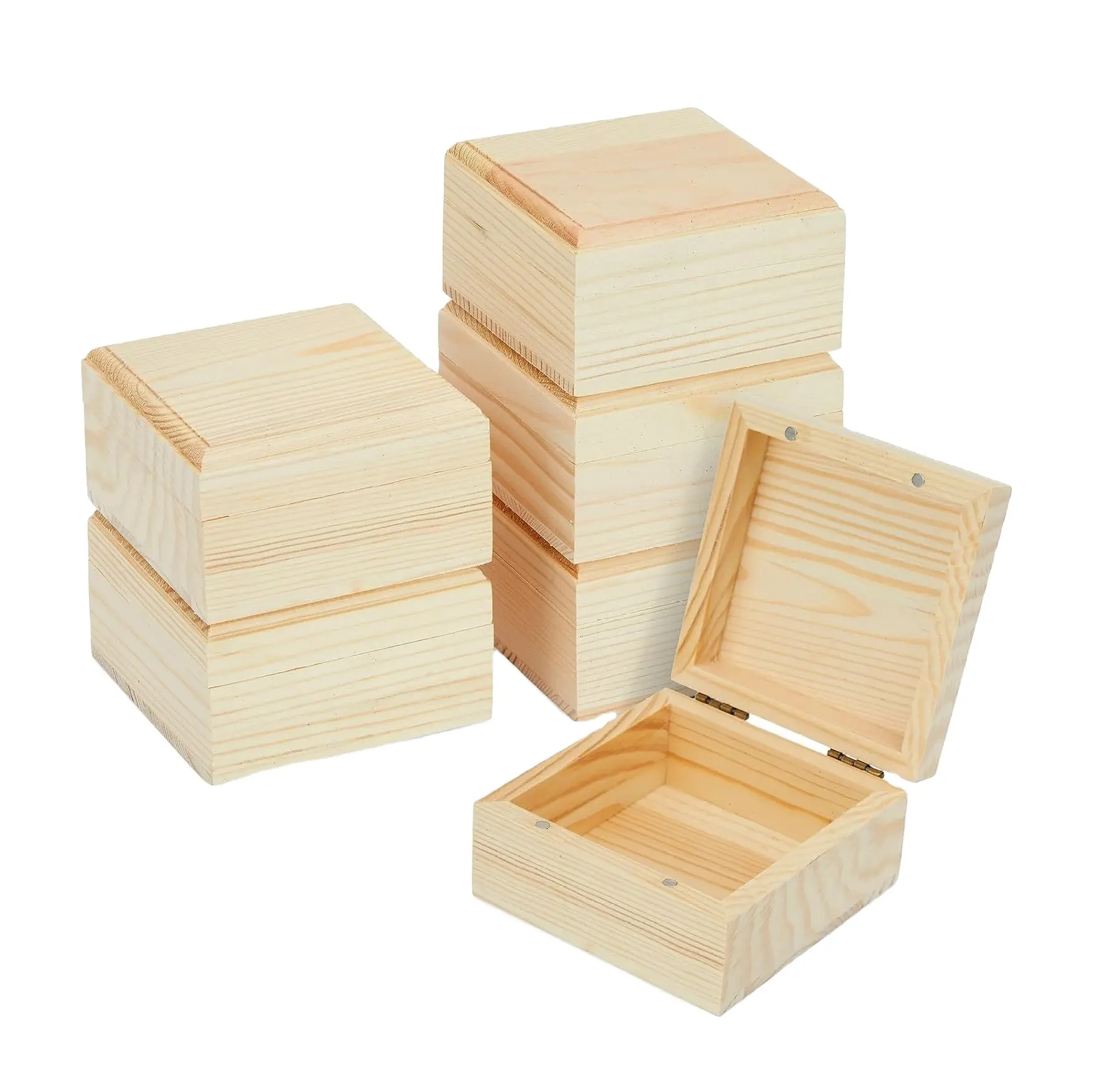 Caixa de madeira para guardar lembrancinhas, presentes de aniversário, noivado, caixas decorativas de bambu com tampa articulada e trava
