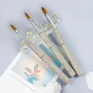 Ensemble de pinceaux à ongles en acrylique Kolinsky de qualité supérieure, pinceaux en vison pour nail art, pinceaux de manucure, pour le dessin et la création de motifs d'art sur les ongles, pour débutants - Product Image 1