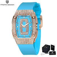 Montre-bracelet étanche Pagani Design PD-YS013 YS013 Tonneau pour femme, montre-bracelet à quartz de marque originale pour femmes, Reloj