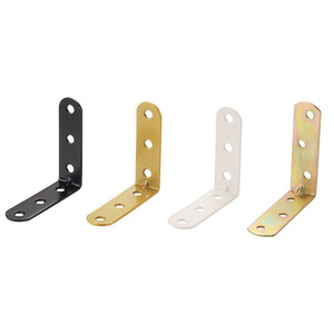 Supports d'angle en L blancs, noirs et dorés, supports d'étagère à 90 degrés, connecteurs durables en acier laminé à froid pour armoire - Product Image 4