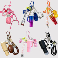 Breloques porte-clés mini-gobelets créatifs en PVC, série sport (bouteille d'eau, chaussures, écouteurs, fitness), accessoires de sac et pendentifs, vente en gros