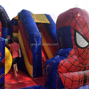 GMY Gonflables <span class=keywords><strong>Spiderman</strong></span> Maison gonflable de chevet Gonfiabili Maison Château gonflable gonflable avec toboggan - Product Image 5