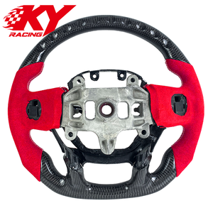 Volante personalizado de fibra de carbono con revestimiento de gamuza roja y función de calefacción, adecuado para Dodge Ram TRX 1500 3500 4500 RHO SRT - Product Image 3
