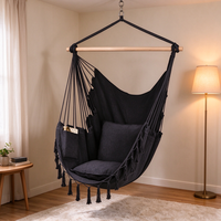 Fauteuil suspendu moderne pour jardin, terrasse, patio, avec structure en bois, mobilier d'intérieur et d'extérieur, parc