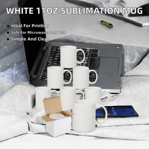 White Sublimation Ceramic Coffee <b>Mug</b> Porcelain Cup Custom Print Eco-Friendly Dishwasher Microwave Safe Gift <b>Box</b> for Home - Product Image 2