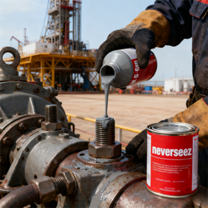 Lubrifiant industriel CJ5 Never-Seez NSBT-16, qualité AGMA, haute température, anti-gel, graisse argentée pour filetages et fixations - Product Image 3