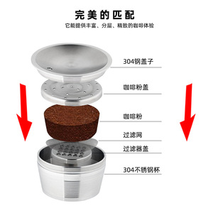 Filtro de Café Reutilizable de Acero Inoxidable para una Taza con Martillo de Apisonar, Estilo Moderno y Sencillo - Product Image 5