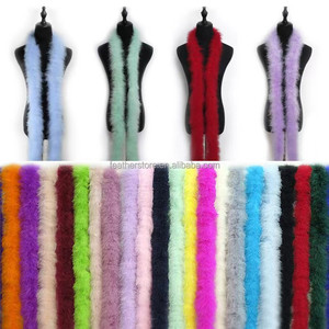 Boas en plumes de dinde moelleuses de 40g, couleurs en stock, vente en gros du fabricant, grands boa en plumes pour la danse, les robes de mariée et la décoration - Product Image 1