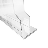 Porte-documents élégant en acrylique transparent avec base stable pour l'organisation verticale des papiers et des menus