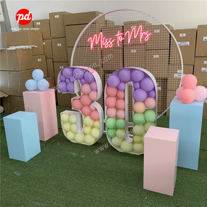 Letras de mosaico decorativas para fiesta de cumpleaños, números de letras de globo de amor para suministros de boda - Product Image 4
