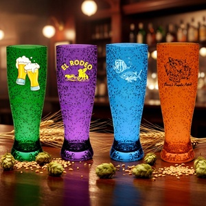 Glass Plastic Mug 24oz With Lid LED Glow Reusable Music Festival Gift Event Custom Logo Wholesale - Product Image 1